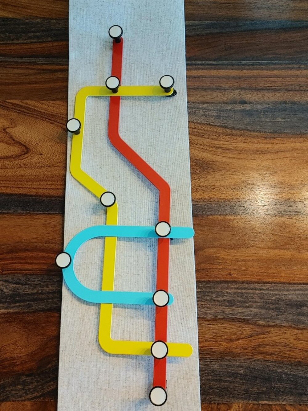 Umbra Subway Multi Wall Hook Hanger Colorful Transit Map Decor - Alan Wisniewski